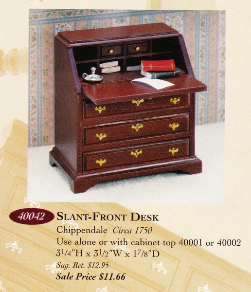 Chippendale slant discount front desk